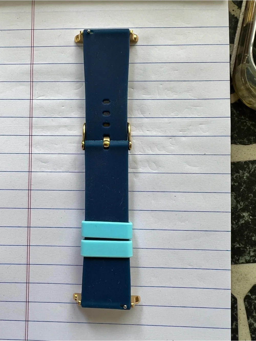 Lilly Pulitzer silicone Apple Watch band in floral paisley print aqua loop keep